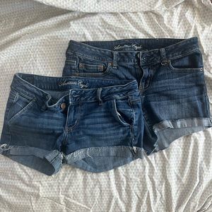 Two pairs of American Eagle jean shorts in great condition! Both size 10